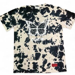 CHNGE Butterfly Tie-Dye Oversized T-Shirt Dress SZ L 100% Cotton